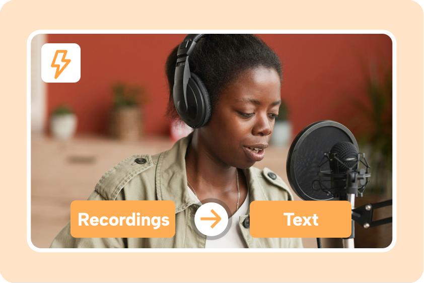 Instant recording transcriptions